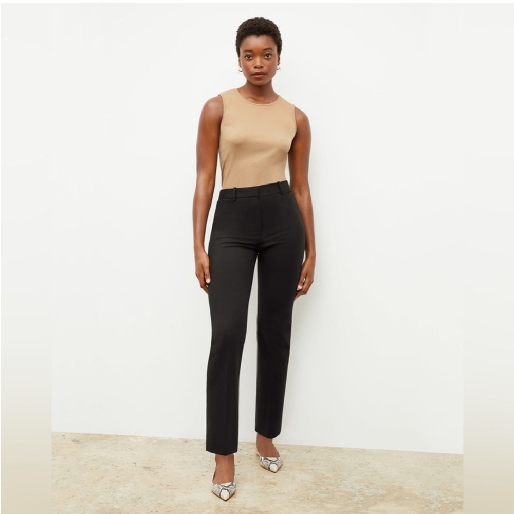 M.M.LAFLEUR BLACK PANT WASHABLE WOOL TWILL SIZE 8